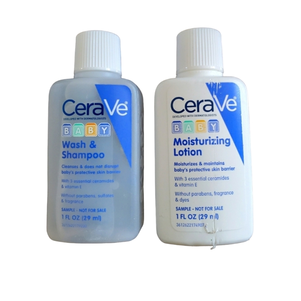 Baby shampoo and lotion travel size